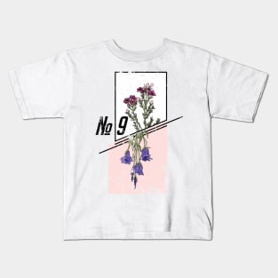 Mid Century Modern Floral Design Kids T-Shirt